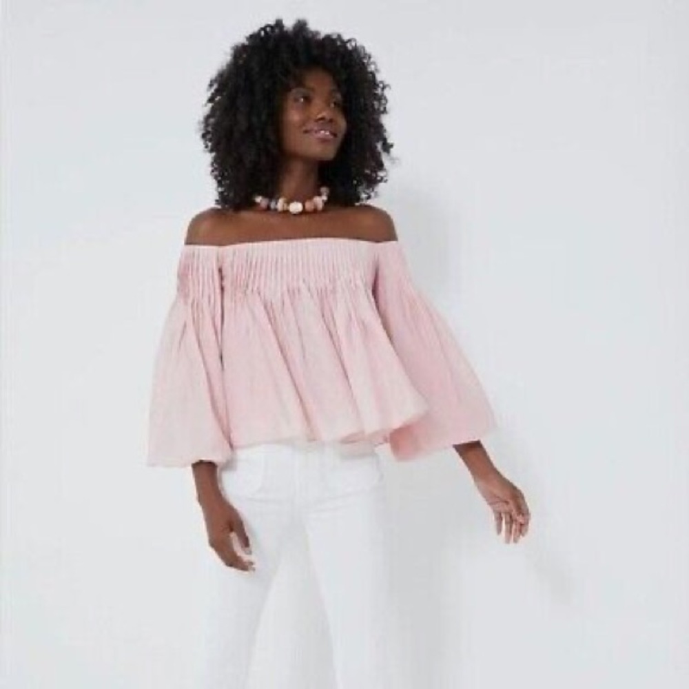 Elegant Pink Off-Shoulder Top